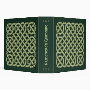 Create Your Own Herbal Green Celtic Knotwork Binder
