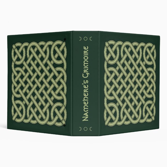 Create Your Own Herbal Green Celtic Knotwork Binder (Background)