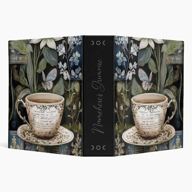 Create Your Own Herbal Tea Floral Botanical Binder (Background)