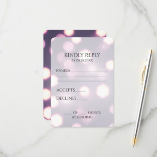 Create Your Own Hexagon Bokeh Background RSVP Card