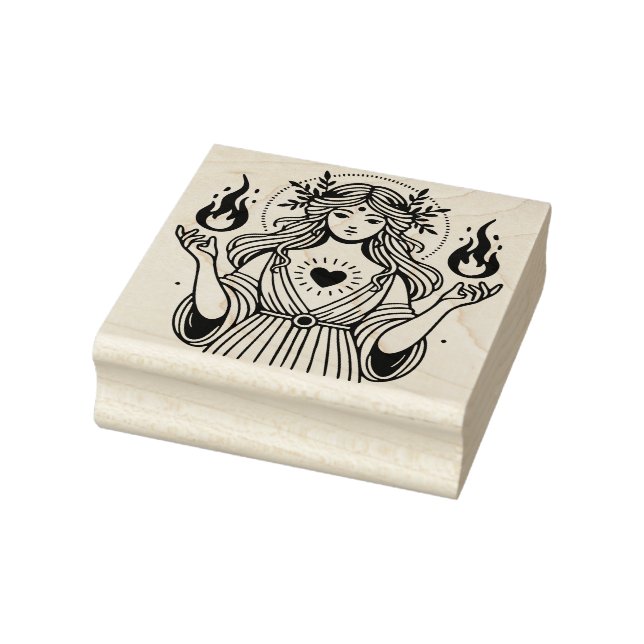 Create Your Own High Priestess Lunar Love Magic Rubber Stamp (Stamp)
