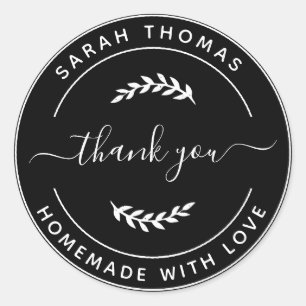 Create Your Own Homemade with Love Thank You Class Classic Round Sticker