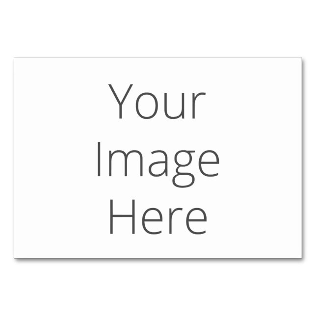 Create Your Own Horizontal 3.5" x 5" Tablecard Table Number (Front)