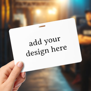 Create Your Own Horizontal 4" x 6" PVC Plastic Badge