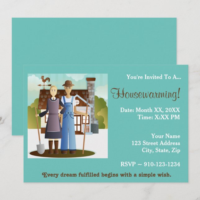 Create Your Own Housewarming Party Invitation (Front/Back)