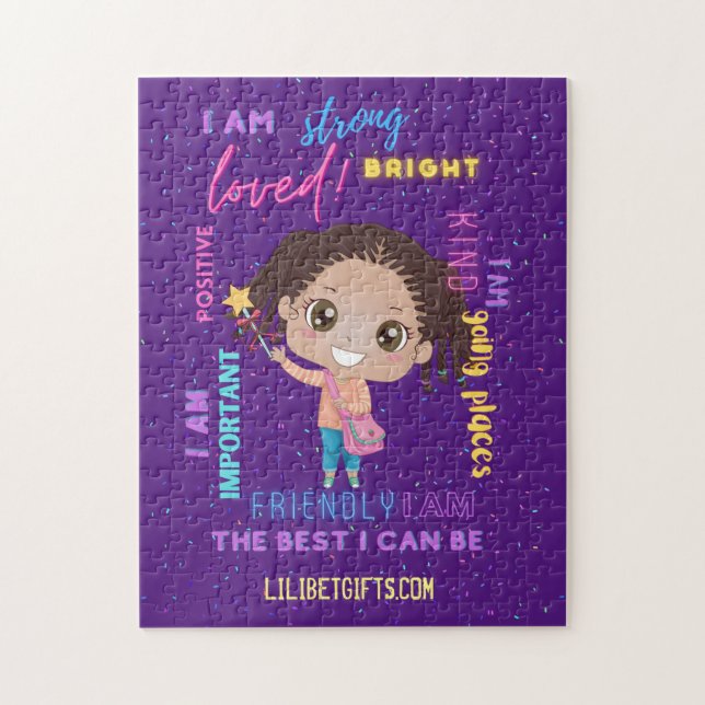 Create Your Own I AM - Positive Girl Affirmations Jigsaw Puzzle (Vertical)