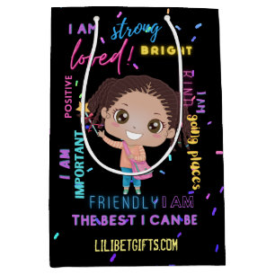 Create Your Own I AM - Positive Girl Affirmations Medium Gift Bag