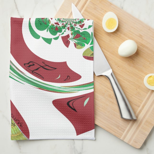Create your own I love Beautiful Ethiopia Kitchen Towel (Quarter Fold)