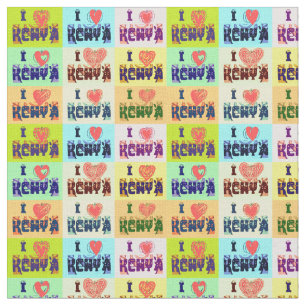 Create Your Own I love Colourful Kenya Fabric