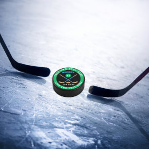Create Your Own Ice Hockey Custom Name Number Puck