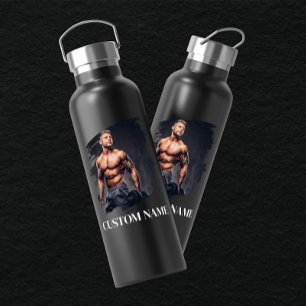 Create Your Own idea custom name and photo Water Bottle
