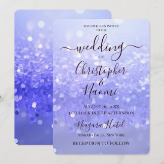 Create Your Own Indigo Glitter Invitation