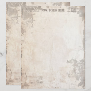 Create Your Own Industrial Aged Stucco Look Grunge Letterhead