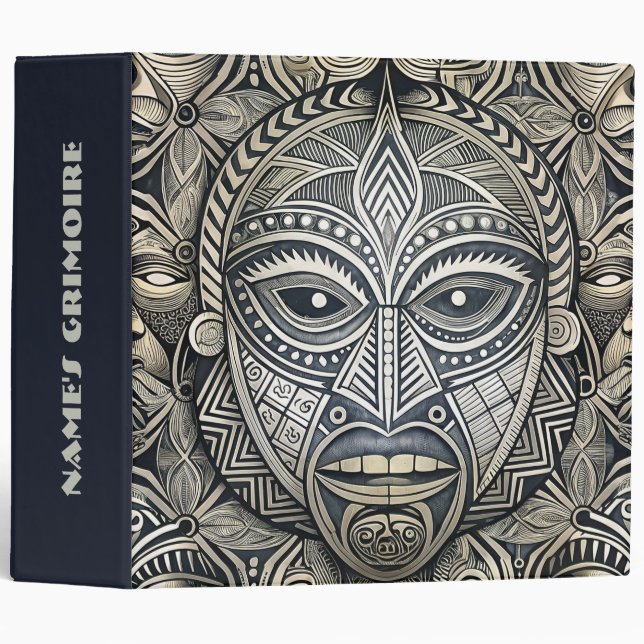 Create Your Own Inked Bone Tribal Mask Binder (Front/Spine)