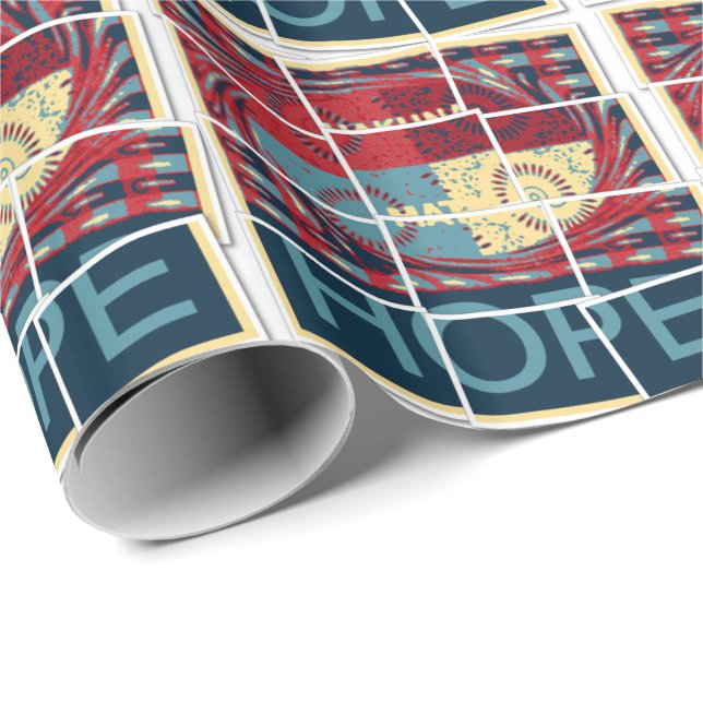 Create Your Own Inspirational Hope Text Art Design Wrapping Paper (Roll Corner)
