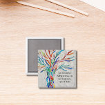 Create Your Own Inspirational / Motivational  Magnet<br><div class="desc">This decorative magnet features a mosaic tree in rainbow colours and space for you to add your own inspirational quote. Use the Customize Further option to change the text size, style or colour if you wish. Because we create our own artwork you won't find this exact image from other designers....</div>