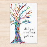 Create Your Own Inspirational Motivational Quote  Photo Print<br><div class="desc">This unique poster is decorated with a colourful mosaic Tree of Life design.
Add your chosen quote or message to personalize it. 
Click Customize Further to change the font,  font size,  and font colour.
Original Mosaic © Michele Davies.</div>