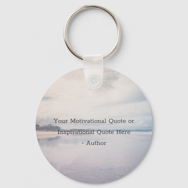Create Your Own Inspirational Motivational Text Keychain (Front)