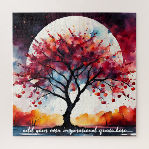 create your own inspirational quote,cherry tree jigsaw puzzle