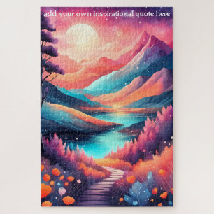 create your own inspirational quote,landscape jigsaw puzzle