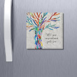 Create Your Own Inspirational Quote Magnet<br><div class="desc">This unique magnet is decorated with a colourful mosaic Tree of Life design.
Add your chosen inspirational quote or message to personalize it. 
You can edit the font,  font size,  and font colour. Original Mosaic © Michele Davies.</div>
