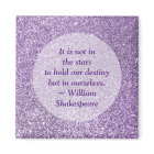Create Your Own Inspirational Quote Purple Glitter