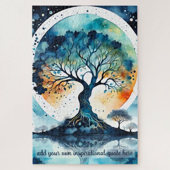 create your own inspirational quote,tree of life jigsaw puzzle (Vertical)