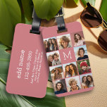 Create Your Own Instagram 11 Photo Collage Coral Luggage Tag<br><div class="desc">Use up to 11 square or selfie phone photos to create a unique and personal gift. If you need to adjust the pictures,  click on the customize tool to make changes.</div>