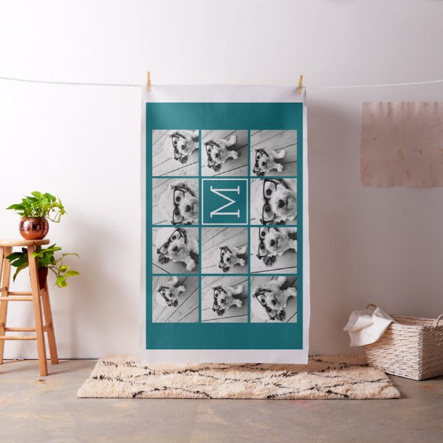 Create Your Own Instagram Collage Custom Monogram Fabric (In Situ)