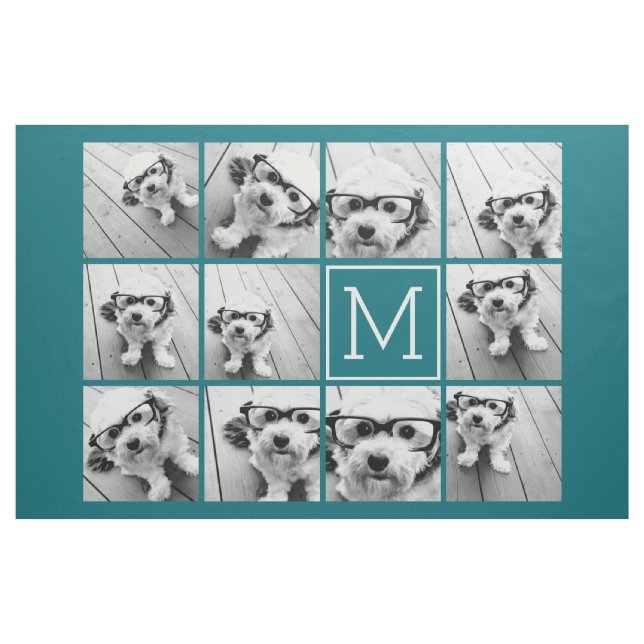 Create Your Own Instagram Collage Custom Monogram Fabric (Yard)