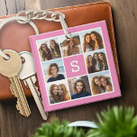 Create Your Own Instagram Collage Custom Monogram Keychain<br><div class="desc">You can use 8 square or Instagram photos for this design. Use 8 square photos to create a unique and personal gift. Or you can keep the hipster puppy and make a trendy keepsake. If you need to adjust the pictures,  click on the customize tool to make changes.</div>