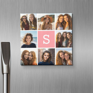 Create Your Own Instagram Collage Custom Monogram Magnet