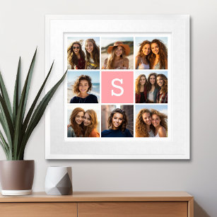 Create Your Own Instagram Collage Custom Monogram Poster