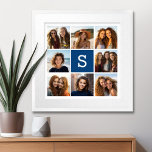Create Your Own Instagram Collage Custom Monogram Poster<br><div class="desc">Add 8 photos and custom text to make a unique keepsake for your wall. The art includes 8 pictures surrounding a text box where you can add a monogram or other text.</div>