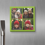 Create Your Own Instagram Collage Pistachio 4 pics Magnet<br><div class="desc">Use four square photos to create a unique and personal gift. Or you can keep the hipster puppy and make a trendy keepsake. If you need to adjust the pictures,  click on the customize tool to make changes.</div>