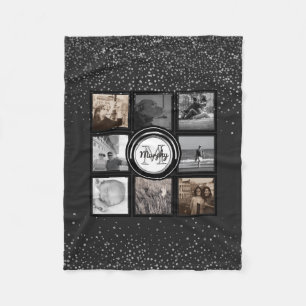 Create Your Own Instagram Family Photo Collage Fleece Blanket