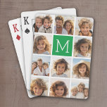 Create Your Own Instagram Photo Collage Lime Playing Cards<br><div class="desc">Use up to 11 square or selfie phone photos to create a unique and personal gift. Or you can keep the hipster puppy and make a trendy keepsake. If you need to adjust the pictures,  click on the customize tool to make changes.</div>