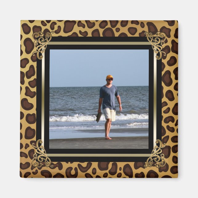 Create Your Own Instagram Photo | Leopard Spots Magnet (Front)