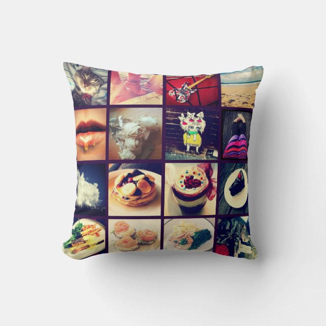 Create Your Own Instagram Throw Pillow (Front)