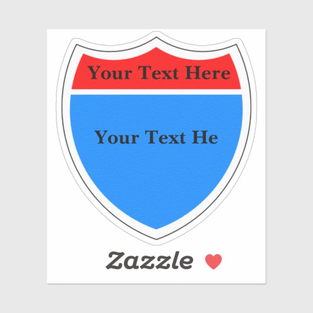 Create Your Own Interstate Highway Sign (Sheet)