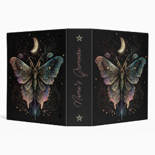 Create Your Own Iridescent Celestial Lunar Moth Binder