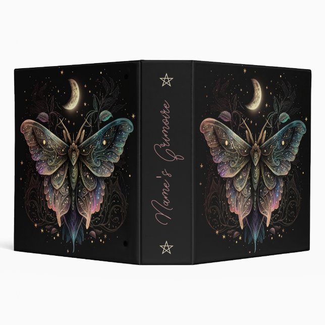 Create Your Own Iridescent Celestial Lunar Moth Binder (Background)
