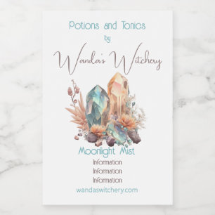 Create Your Own Iridescent Crystals Wine Label