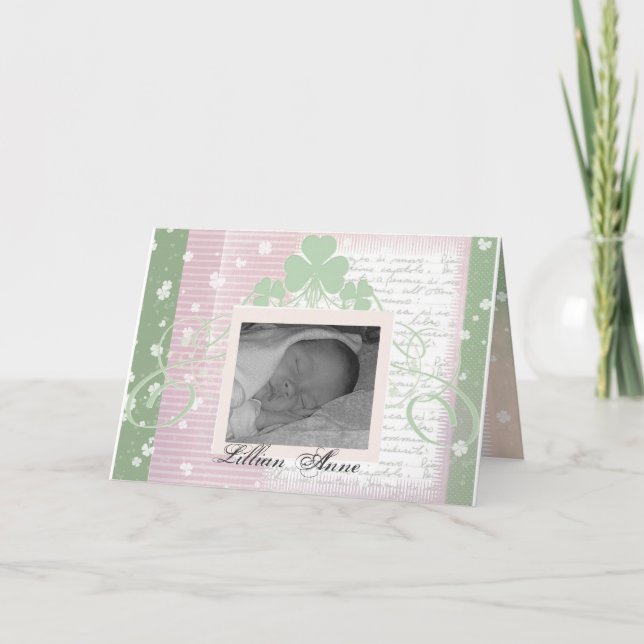 Create your own Irish Baby Announcements (Front)