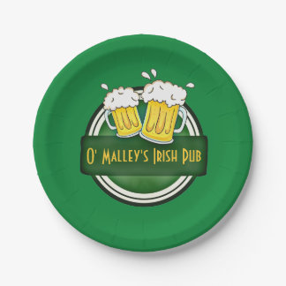 Create Your Own Irish Pub Logo Paper Plate