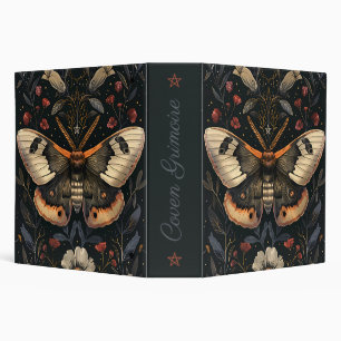 Create Your Own Ivory Orange Moth Floral Binder