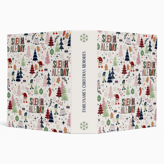 Create Your Own Ivory Sleigh All Day Gnomes Binder (Background)