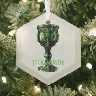 Create Your Own Jade Green Chalice Glass Ornament