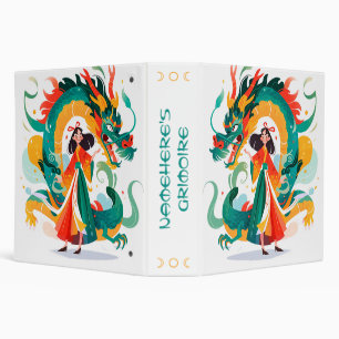 Create Your Own Jade Green Chinese Dragon Maiden Binder
