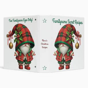 Create Your Own Jolly Christmas Plaid Gnome Binder